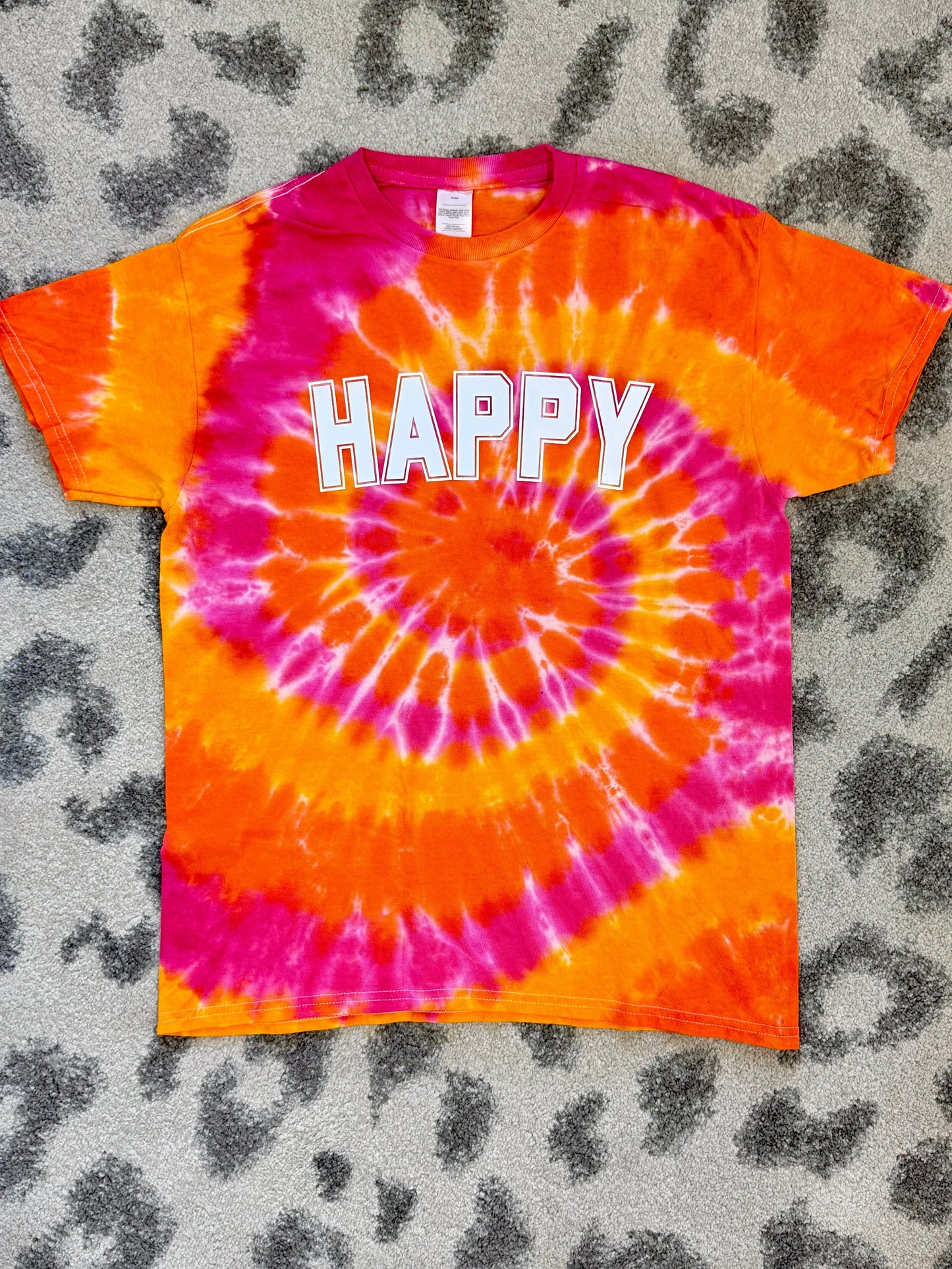 Happy Orange Blossom Swirl Tie-Dye Tee