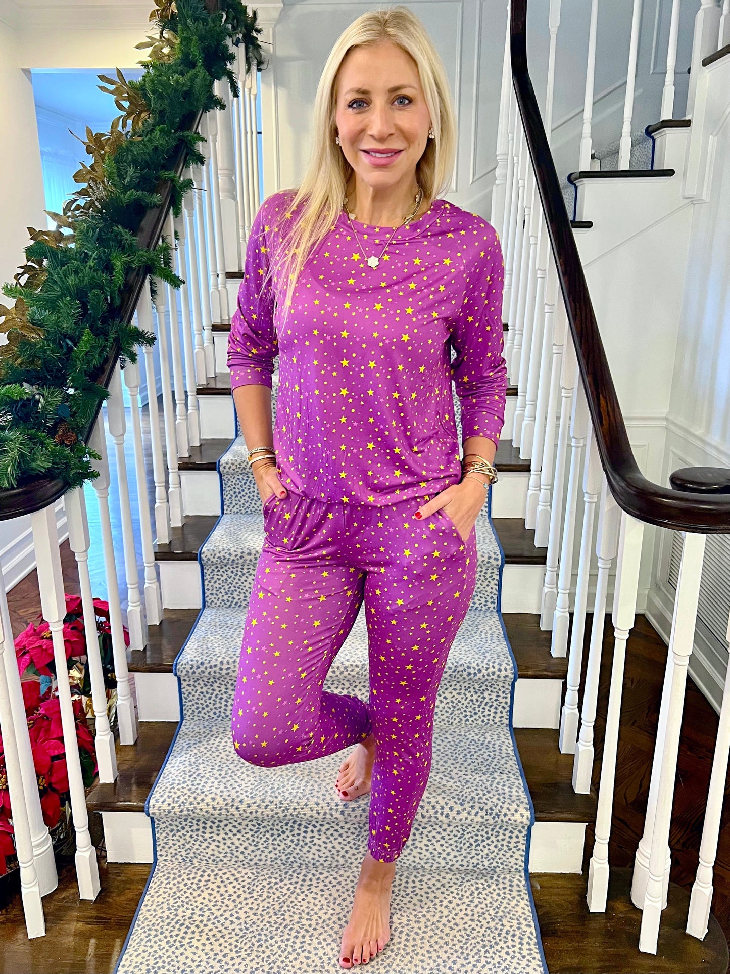 Purple Starlight Pajama Set