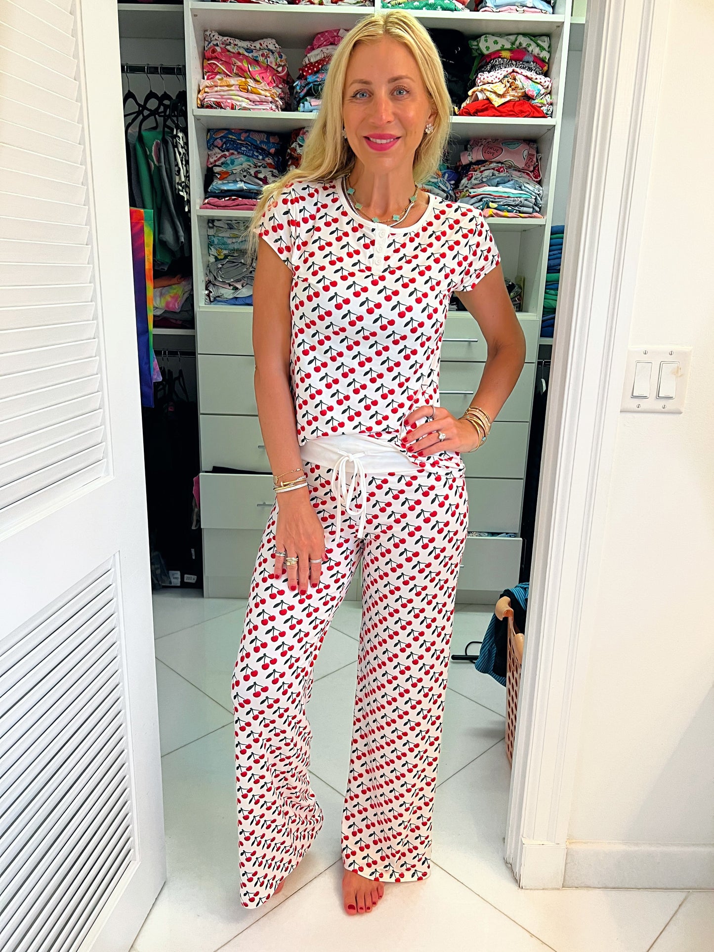 Cherry Twist Pajama Set