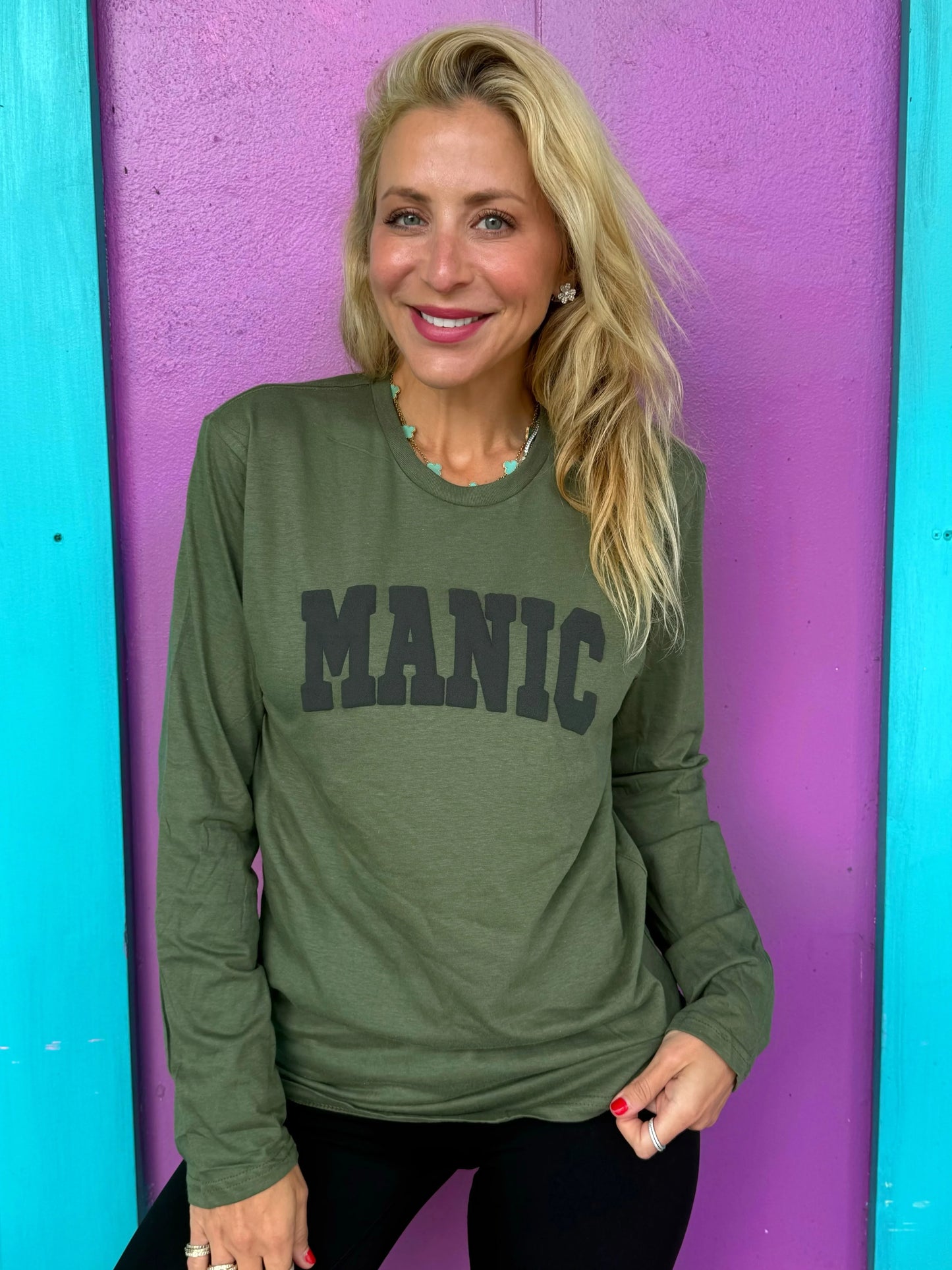 Manic Olive Long Sleeve Tee