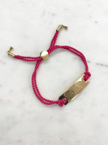 Cute in Custom Pink Cord Bracelet
