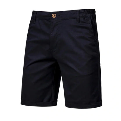 🔥Last Day Promotion🔥Summer 100% Cotton Solid Shorts Men High Quality Casual Business Social Elastic Waist Men Shorts