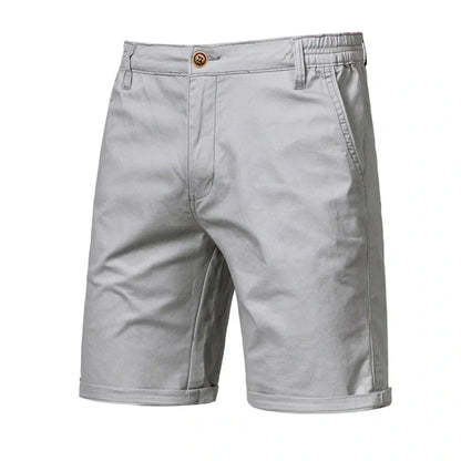 🔥Last Day Promotion🔥Summer 100% Cotton Solid Shorts Men High Quality Casual Business Social Elastic Waist Men Shorts
