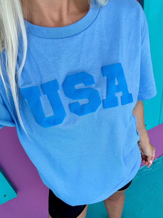 USA Baby Blue Tee - Project Save The Tees