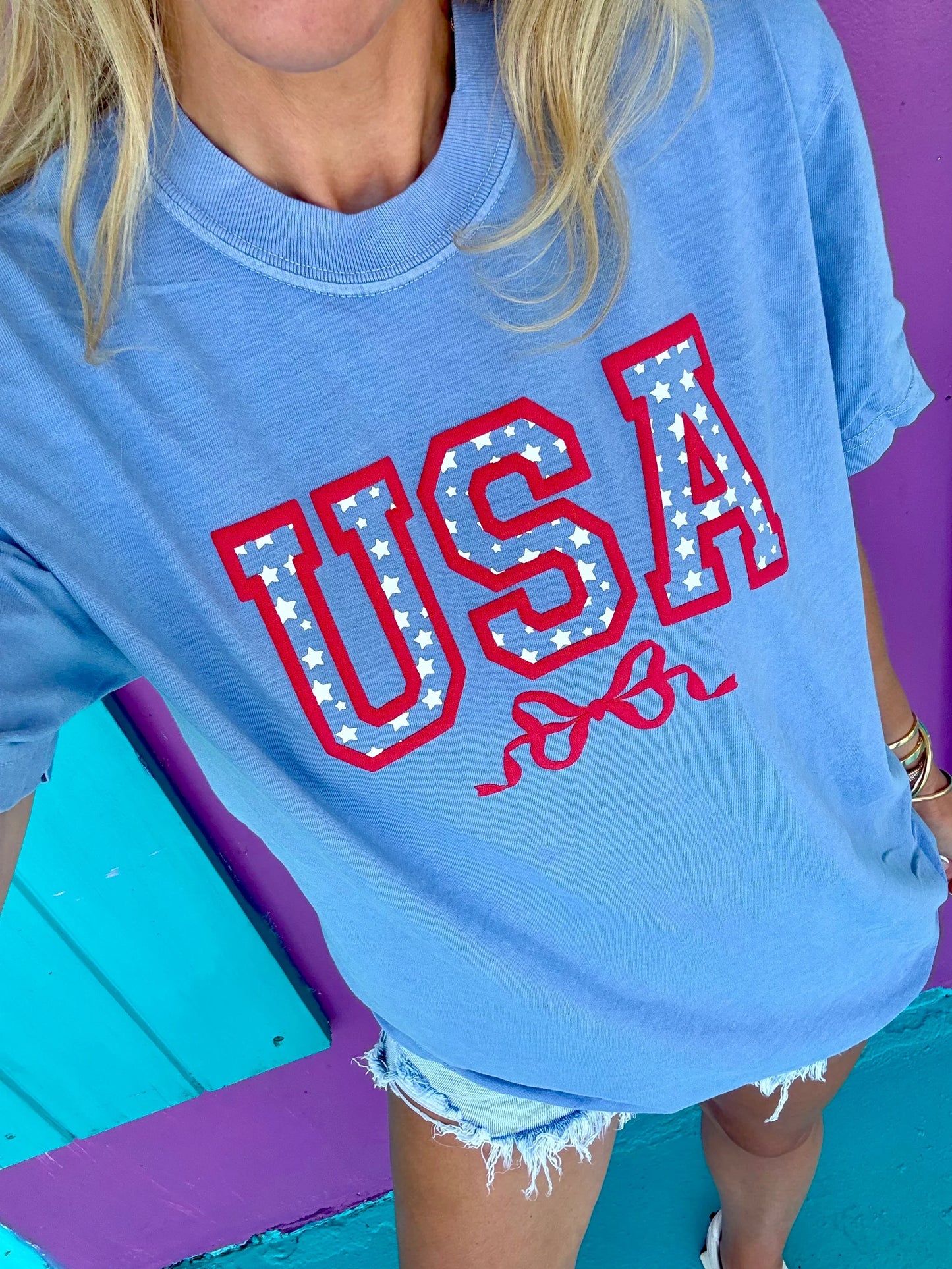 USA Stars Blue Tee