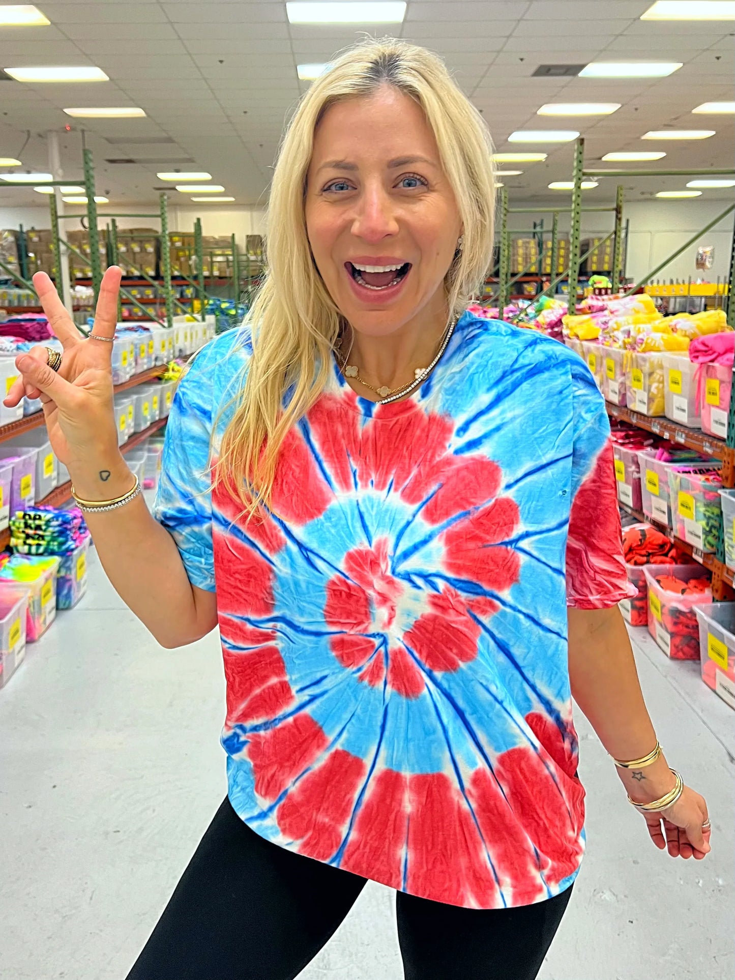 Red, White & Kind Tie-Dye Tee
