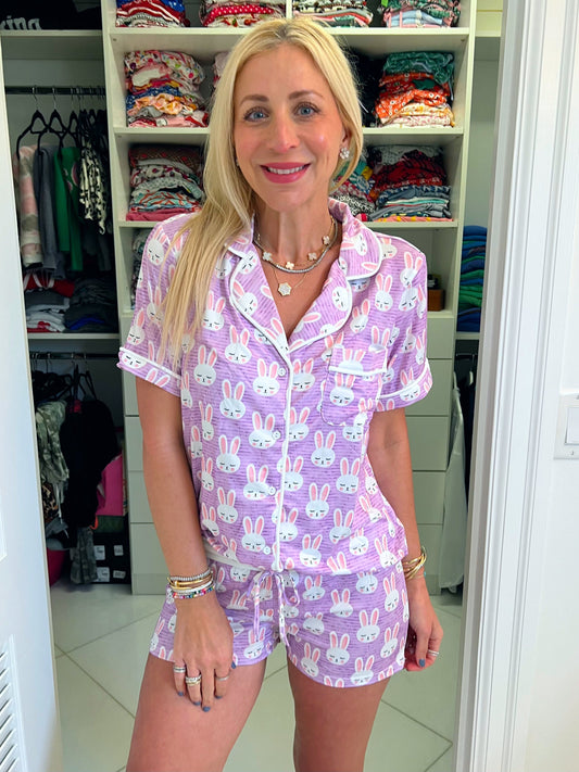 Sleeping Bunnies Pajama Shorts Set