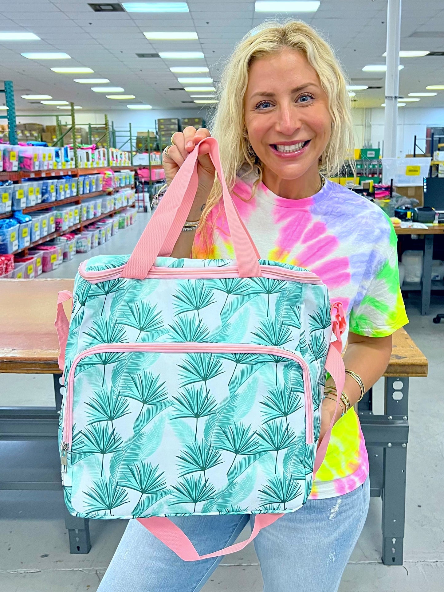 Palm Print Cooler