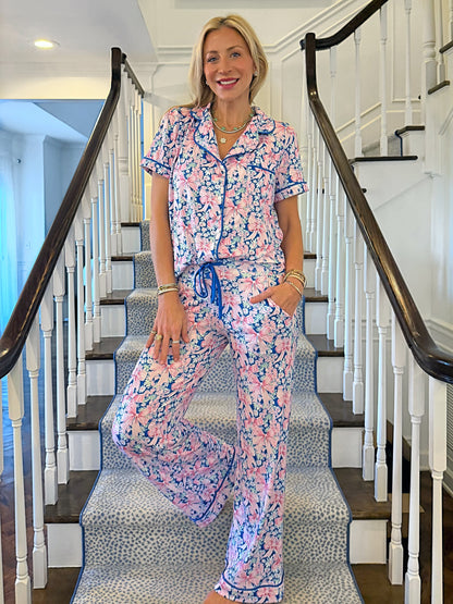 Garden Party Bow Wide Leg Pajama Set