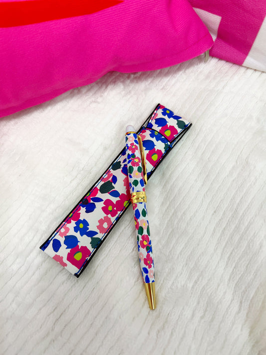 Floral Pen & Case