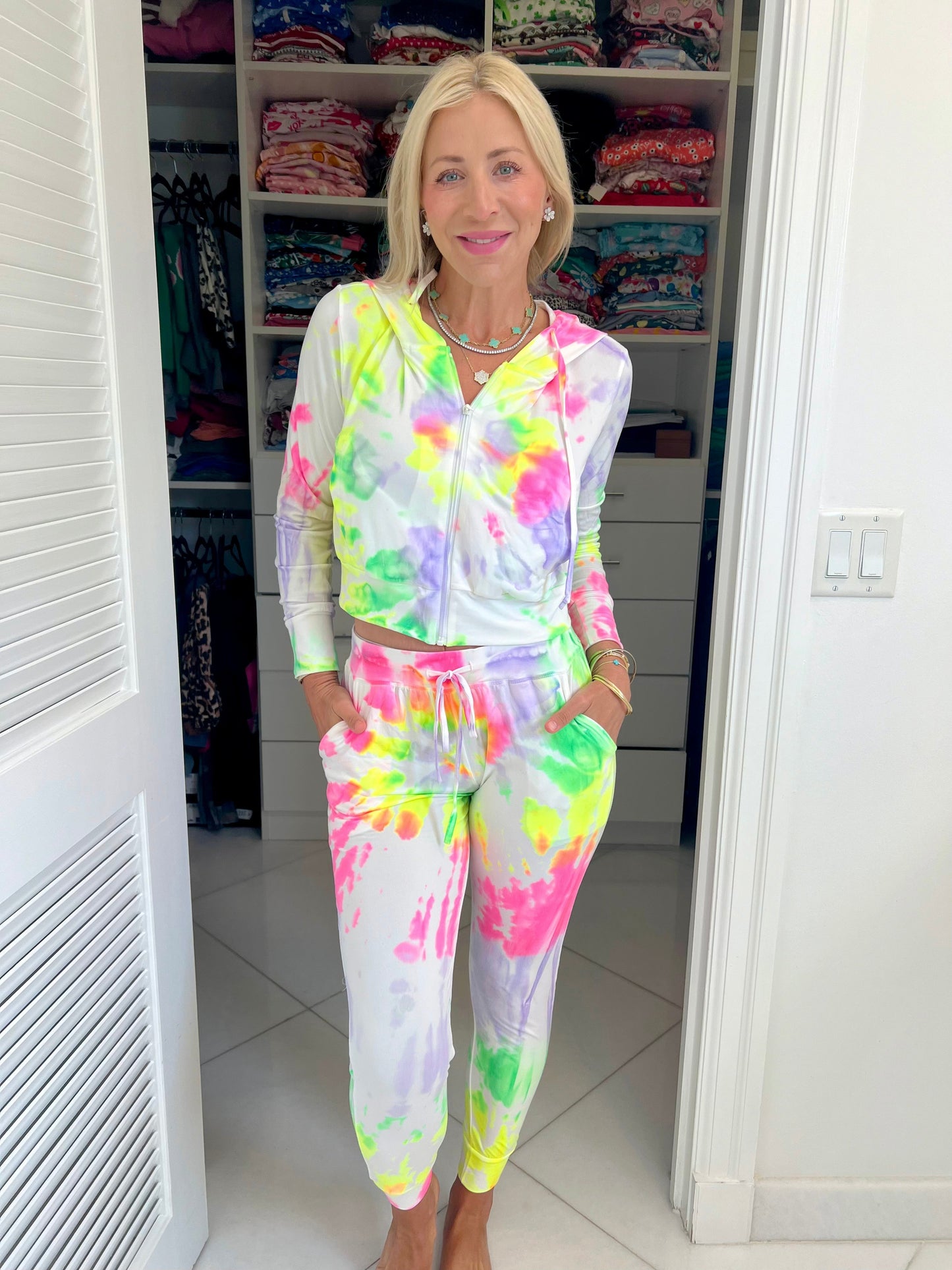 Sugar Burst Tie-Dye Zip Up Hoodie