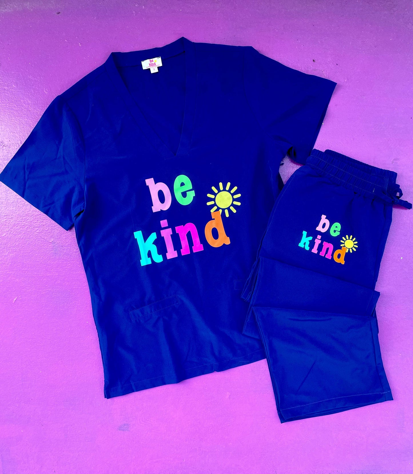Be Kind Navy Blue Scrub Pants