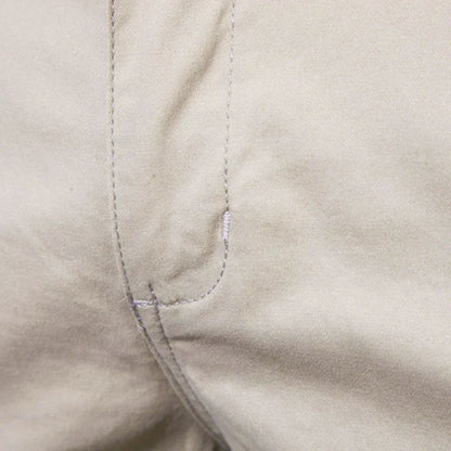 🔥Last Day Promotion🔥Summer 100% Cotton Solid Shorts Men High Quality Casual Business Social Elastic Waist Men Shorts